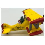 Department 56 Snow Village Airplane Figurines Set Spirit Yellow Blue Planes