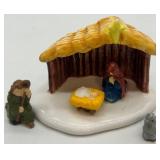 Department 56 Snow Village Ceramic Nativity Scene and Choir Kids Figurines