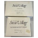 Department 56 Snow Village Ceramic Nativity Scene and Choir Kids Figurines