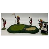 Department 56 Snow Village First Round of the Year Golf Ceramic Accessories Set