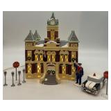 Department 56 Snow Village County Courthouse Lighted Building with Accessories