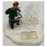 Dept 56 Snow Village Winter Fountain and Carnival Figurines Set