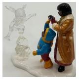 Dept 56 Snow Village Winter Fountain and Carnival Figurines Set