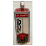 Dept 56 Snow Village Service Station and Village Phone Booth Handpainted Ceramic Set