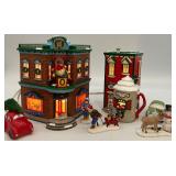 Department 56 Snow Village Saturday Morning Downtown Lighted Set with Figures