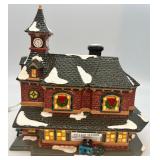 Department 56 Snow Village Station with Village Accessories Red Bench