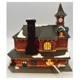 Department 56 Snow Village Station with Village Accessories Red Bench