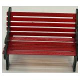 Department 56 Snow Village Station with Village Accessories Red Bench