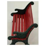 Department 56 Snow Village Station with Village Accessories Red Bench