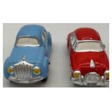 Department 56 Snow Village Used Car Lot Set of 5 Handpainted Ceramic Accessories