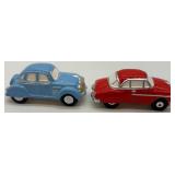 Department 56 Snow Village Used Car Lot Set of 5 Handpainted Ceramic Accessories