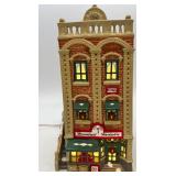 Department 56 Snow Village Mainstreet Hardware Store with Chain Link Fence Extensions