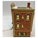 Department 56 Snow Village Mainstreet Hardware Store with Chain Link Fence Extensions