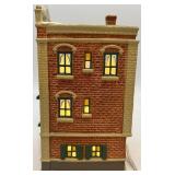 Department 56 Snow Village Mainstreet Hardware Store with Chain Link Fence Extensions