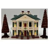 Department 56 Snow Village Southern Colonial with Pine Cone Trees