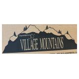 Department 56 Village Mountain Tunnel and Village Mountain Set with Frosted Trees