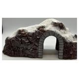 Department 56 Village Mountain Tunnel and Village Mountain Set with Frosted Trees