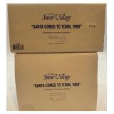 Department 56 Snow Village Santa Comes to Town 1996 and 1998 Ceramic Figurines