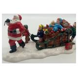 Department 56 Snow Village Santa Comes to Town 1996 and 1998 Ceramic Figurines