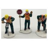 Department 56 Snow Village Figures: Sno-Jet Snowmobile, Let It Snow, Men at Work