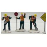Department 56 Snow Village Figures: Sno-Jet Snowmobile, Let It Snow, Men at Work