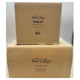 Department 56 Snow Village Springfield House and Moving Day Ceramic Set