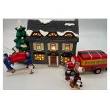 Department 56 Snow Village Springfield House and Moving Day Ceramic Set