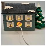 Department 56 Snow Village Springfield House and Moving Day Ceramic Set