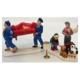 Department 56 Snow Village Springfield House and Moving Day Ceramic Set