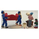 Department 56 Snow Village Springfield House and Moving Day Ceramic Set