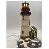 Department 56 Snow Village Christmas Cove Lighthouse Handpainted Ceramic