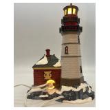 Department 56 Snow Village Christmas Cove Lighthouse Handpainted Ceramic