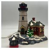 Department 56 Snow Village Christmas Cove Lighthouse Handpainted Ceramic
