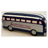 Department 56 Snow Village Reindeer Bus Depot Handpainted Ceramic Set