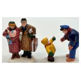 Department 56 Snow Village Reindeer Bus Depot Handpainted Ceramic Set