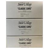 Department 56 Snow Village Classic Cars Handpainted Ceramic Set of 3