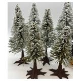 Department 56 Christmas Trees with Lights and Snow Accents