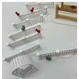 Department 56 Village Fencing, Gate, Milk Truck, and Figure Set