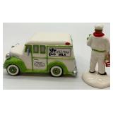 Department 56 Village Fencing, Gate, Milk Truck, and Figure Set