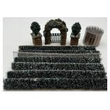 Department 56 Miniature Garden Landscape Set with Hedges, Fencing, Gate, and Topiary Decorations