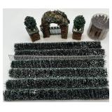 Department 56 Miniature Garden Landscape Set with Hedges, Fencing, Gate, and Topiary Decorations