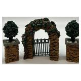 Department 56 Miniature Garden Landscape Set with Hedges, Fencing, Gate, and Topiary Decorations