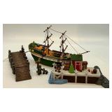 Heritage Village Collection Emily Louise Ship and Pier Village Accessory Set