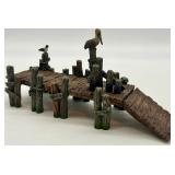 Heritage Village Collection Emily Louise Ship and Pier Village Accessory Set