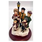 Department 56 Christmas Village House and Carolers Figurine Set