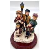 Department 56 Christmas Village House and Carolers Figurine Set