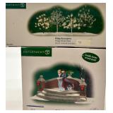 Department 56 Village Winter Trees and Skating Couple Figurines