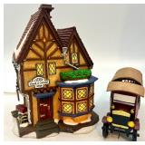 Christmas Village Lighted Lydbury Trunk Shop with Vintage Delivery Truck