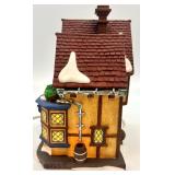 Christmas Village Lighted Lydbury Trunk Shop with Vintage Delivery Truck