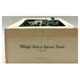 Department 56 Village Green Spruce Trees Snow Accents